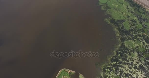 Peterburg Russie Vieux bunker abandonné en béton Frome VVII période il Totleben Fort Island PROCHE Saynt-Peterburg City Ying Russiya — Video