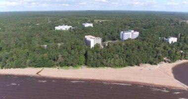 Kumlu plaj su ağaçların Körfezi