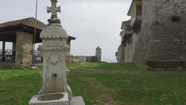 Monasterio de San Panteleimon, la iglesia principal, Monte Athos, Grecia — Vídeo de stock