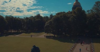 Peter ilk anıt. Bronz atlı. St. Petersburg. Neva Nehri manzarası. Sabah şehir. Dawn, St. Petersburg. Spb anıtları.