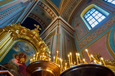 Cathedral St. Mary Magdalene sırasında Kutsal Paskalya, Varşova, Polonya, Warsaw, Polonya - 16 Nisan, 2017:Interior.