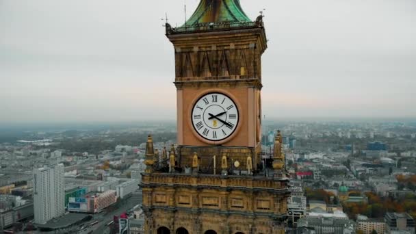 Vista Aérea Panorâmica Bonita Drone Voe Redor Ponto Interesse Palácio — Vídeo de Stock