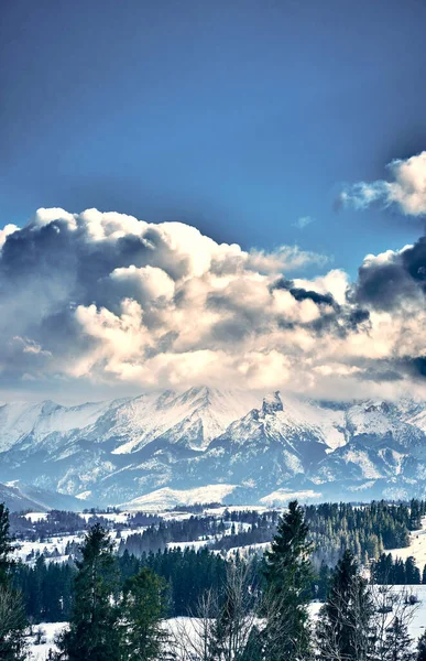 Belle Vue Panoramique Aérienne Sur Les Montagnes Tatra Tatras Tatra — Photo