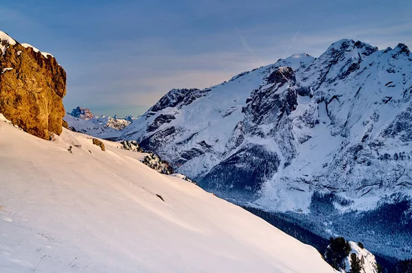 Bela Vista Panorâmica Para Sellaronda Maior Carrossel Esqui Europa Esquiando — Fotografia de Stock