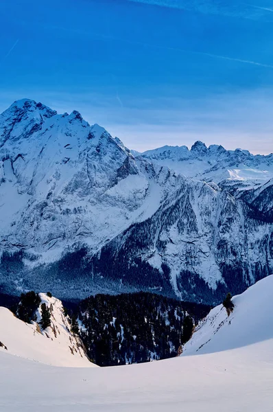 Schöne Aussicht Auf Die Sellaronda Das Größte Skikarussell Europas Skifahren — Stockfoto