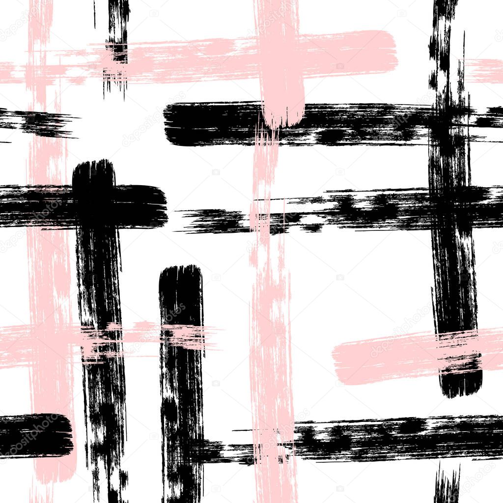 Colorful brush stroke pattern Brush stroke pattern. Abstract seamless background. Pastel drawn.