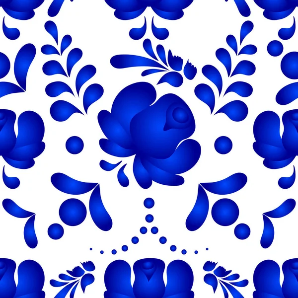 National pattern floral seamless background. Traditional ethic texture. — Stock Vector