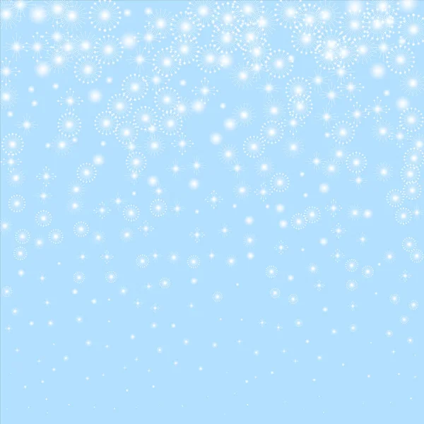 Esparce nieve Copos de nieve. Hermosa plantilla de superposición de copo de nieve de plata de invierno. Ilustración de vector de lujo . — Vector de stock