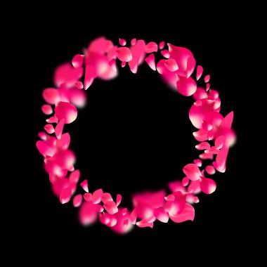 Pembe düşen gül yaprakları. Sakura çiçek pastel doku arka plan.