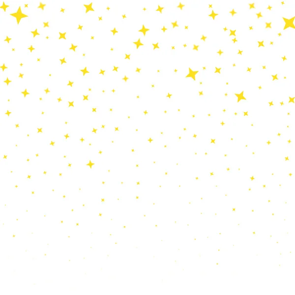 Les étoiles pleuvent. Fond vectoriel texture confettis. Chute des satras d'or . — Image vectorielle