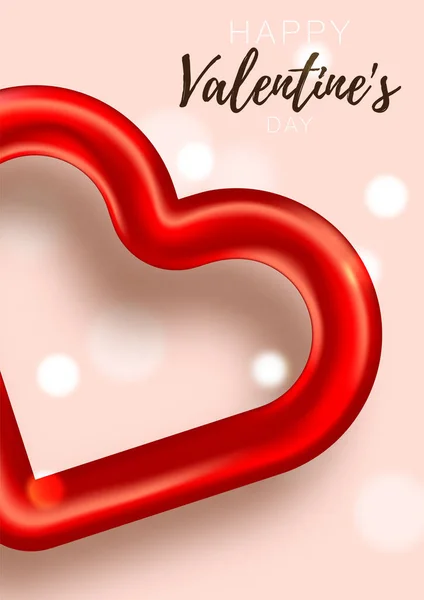 Folleto de fondo de amor. Tarjeta de regalo. Plantilla de banner de venta para San Valentín. Banner con corazones y regalos . — Vector de stock