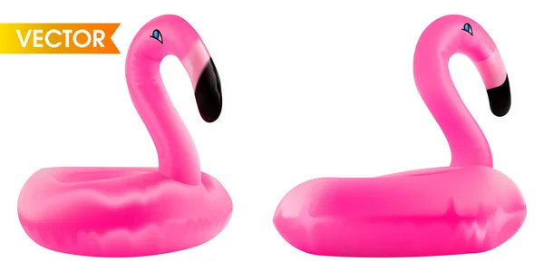 Flamingo tropikal izole bir illüstrasyon. Şeffaf arka planda tropikal bir kuş. Süzül pembe flamingo. — Stok Vektör