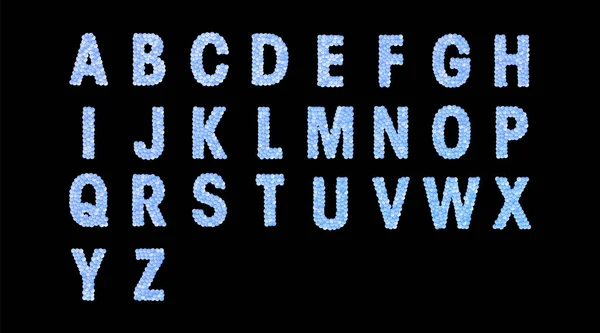 Tipografia do alfabeto das lantejoulas. Isolado brilho fonte decoração. Lantejoulas coloridas fundo vetorial. Elementos de luxo . — Vetor de Stock