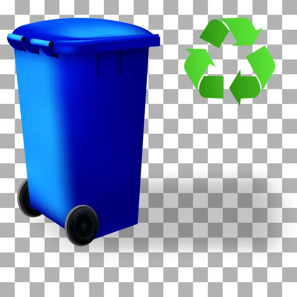 Trash recycled container. Isolated on background. Street trash bins. Colorful dustbin. Set of sorting bin. Vector collection. — ストックベクタ