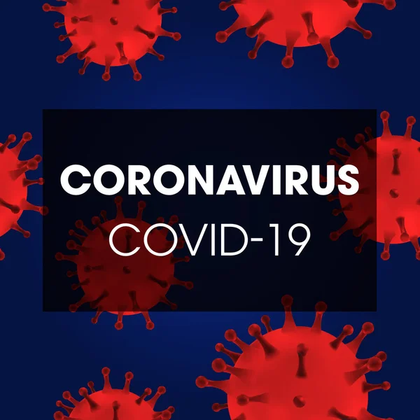 Flu COVID-19 sel virus, latar belakang virus. Infeksi flu Coronavirus. Kesehatan medis Pandemic risiko konsepsi. Mengambang Cina patogen respirasi sel virus influenza covid - Stok Vektor