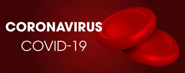 Coronavirus salgını, Covid-19 gerçekçi illüstrasyon enfeksiyonu, salgın hastalık gibi tehlikeli grip salgını vakalarıyla grip geçmişi, hastalık hücreleriyle risk konsepti. — Stok Vektör