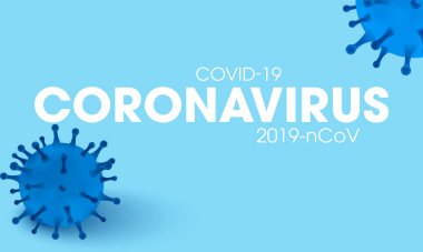 Coronavirus Covid-19 tıbbi gerçekçi illüstrasyon enfeksiyonu. Grip salgını gibi tehlikeli grip vakaları gibi grip salgını riski kavramları