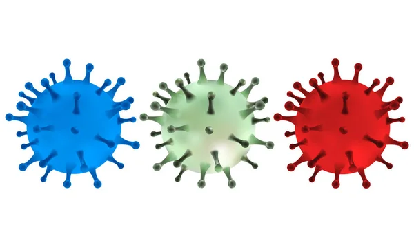 Coronavirus Covid-19 tıbbi gerçekçi illüstrasyon enfeksiyonu. Grip salgını gibi tehlikeli grip vakaları gibi grip salgını riski kavramları