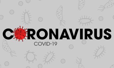 Grip kapmış Covid-19 virüs hücresi geçmişi. Çin patojen solunum koronavirüsü 2019 ncov grip salgını tıbbi örnekleme. Gerçekçi 3d kırmızı virüs hücrelerine sahip arka plan