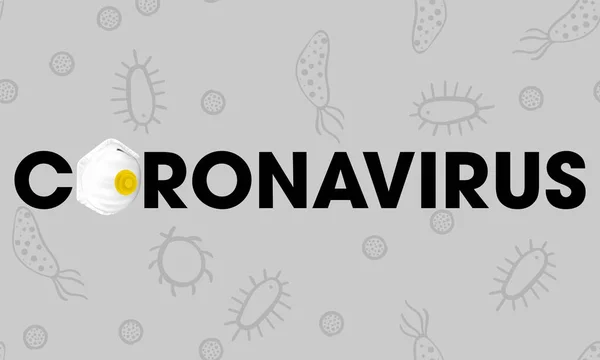 Neuartiges Coronavirus Covid-19 medizinische Infektion.Virenschutz covid19 Molekül auf rot. Gefährliches asiatisches ncov corona virus pandemisches Risiko Hintergrunddesign. — Stockvektor