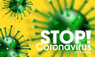 Roman Coronavirus Covid-19 tıbbi enfeksiyon. Virüs koruması kırmızı üzerine kovid19 molekül. Tehlikeli Asya ncov corona virüsü salgın risk arka plan tasarımı.