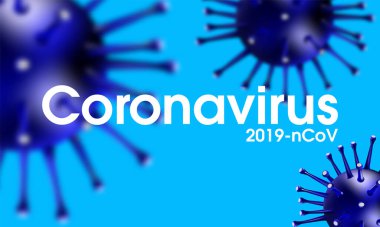 Grip kapmış Covid-19 virüs hücresi, virüs geçmişi. Coronavirus gribi enfeksiyonu. Pandemik sağlık risk kavramı. Yüzen Çin patojen solunum gribi covid virüs hücreleri.