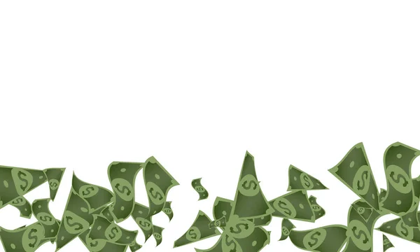 Fondo de dinero. Cien dólares de América. Usd dinero en efectivo cayendo. — Vector de stock