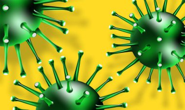 Coronavirus 2019-ncov romanı gerçekçi illüstrasyon kavramı. Grip salgını ve Covid-19 gribi salgını gibi tehlikeli grip salgını vakaları. Asya ncov corona virüsü