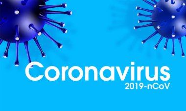 Coronavirus hastalığı. Gerçekçi illüstrasyon COVID-19 enfeksiyon tıbbi geçmişi. Tehlikeli Asya ncov corona virüsü, SARS salgın risk konsepti.