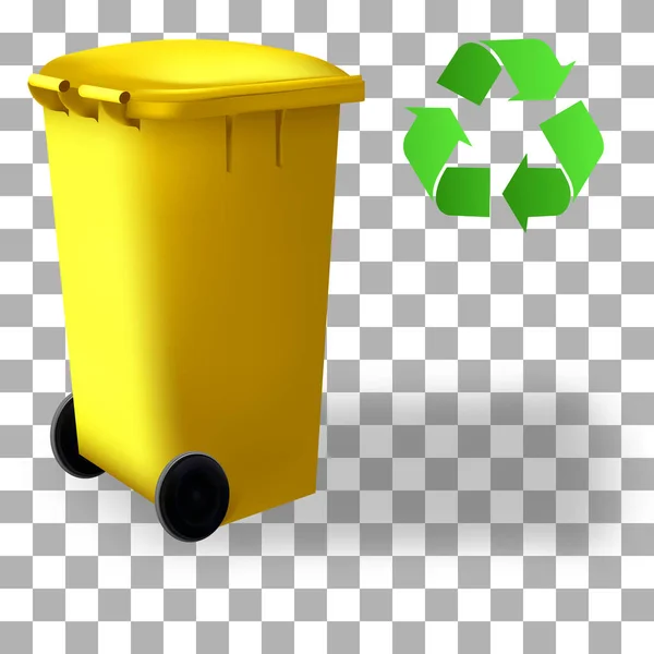 Trash recycled container. Isolated on background. Street trash bins. Colorful dustbin. Set of sorting bin. Vector collection. — Wektor stockowy