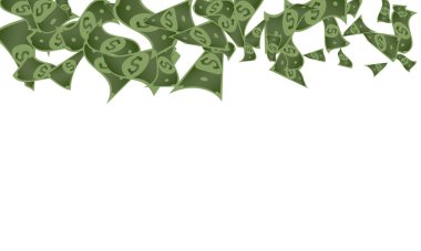 Amerikan Doları. Washington Amerikan parası. Düşen ABD para arkaplanı.