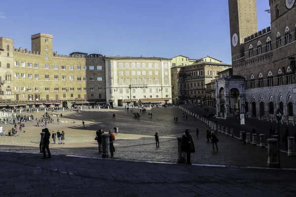 Piazza del Campo Meydanı — Stok fotoğraf