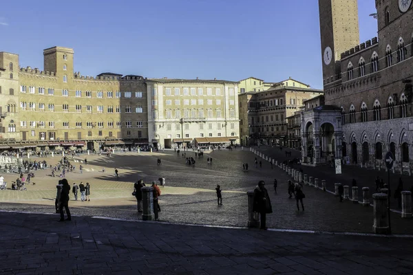 Praça da Piazza del Campo Fotografia De Stock