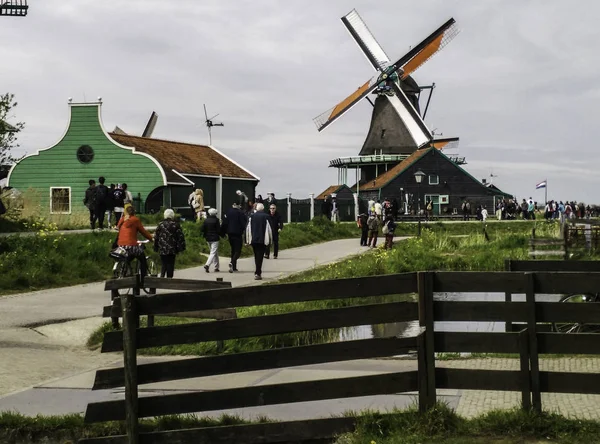 Open-air museum of windmills — Stock Photo, Image