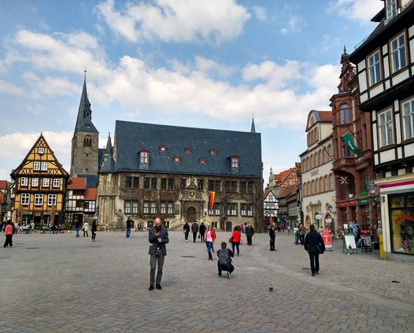 Square with old buildings — Stock Photo, Image