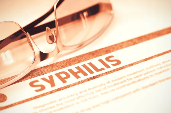 Diagnoza-syfilis. Koncepcja medyczna. Ilustracja 3D. — Zdjęcie stockowe