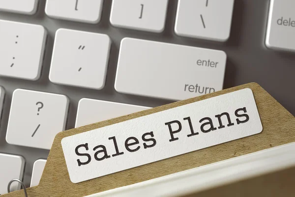 Sort Index Card Sales Plans. 3D. — Stock Photo, Image