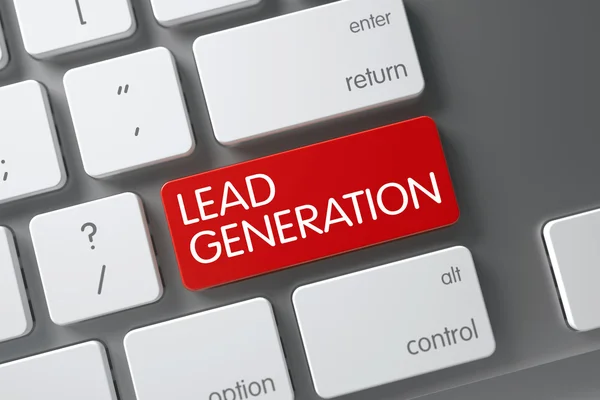 Lead Generation Primer plano del teclado. 3D —  Fotos de Stock