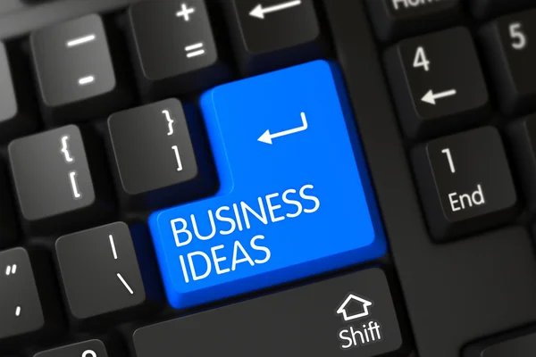 Clavier Blue Business Ideas sur clavier. 3D . — Photo