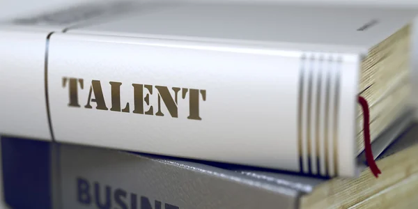 Book Title of Talent. 3D. — Stock Photo, Image