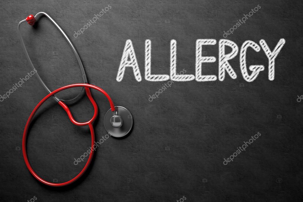Allergy Handwritten on Chalkboard. 3D Illustration. — Stock Photo © tashatuvango 125739476