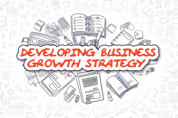 Desarrollo de la estrategia de crecimiento empresarial - Concepto empresarial . —  Fotos de Stock