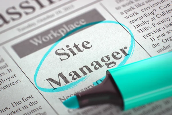 Site Manager Wanted. 3D. — Stock Photo, Image