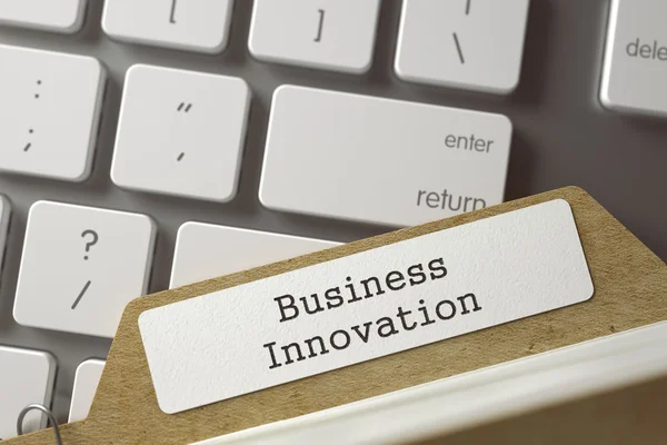 Index Card con Business Innovation. 3D . — Foto Stock