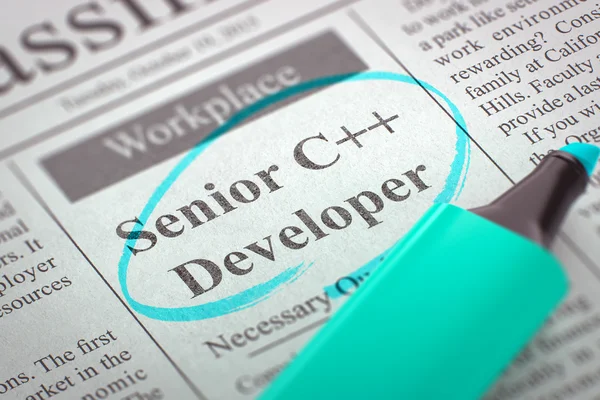 Senior C Developer anställa nu. 3d. — Stockfoto