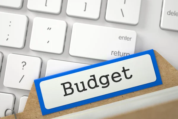 A költségvetés mappa indexelése. 3d. — Stock Fotó