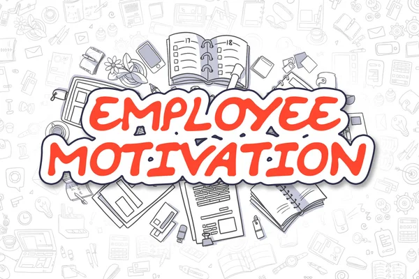 Employee Motivation - Cartoon Red Text. Business Concept.