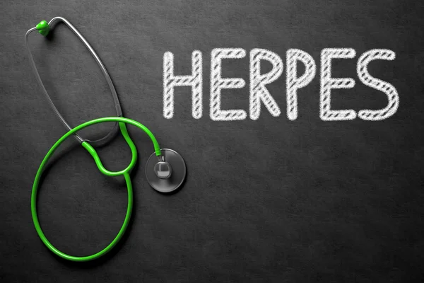 Herpes concept op schoolbord. 3D-illustratie. — Stockfoto