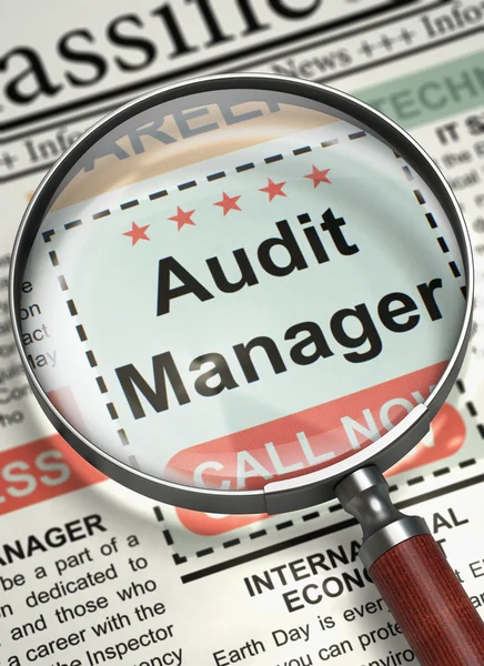 Were Hiring Audit Manager. 3D. — Stockfoto