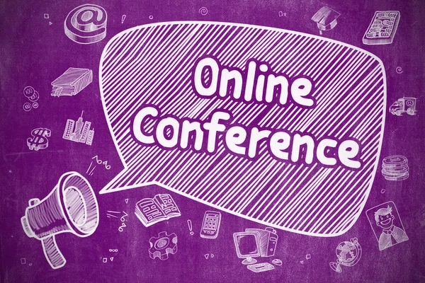 Conferência Online - Conceito de Negócio . — Fotografia de Stock